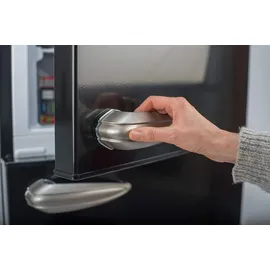 Respekta KS144VS Retro-Kühl-Gefrierkombination (213 l, 1450 mm hoch, Schwarz)