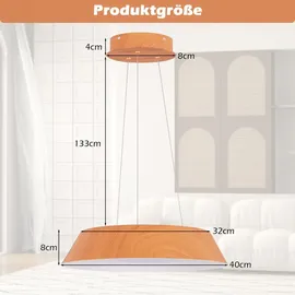 Costway 21 W LED Deckenleuchte 40 cm orange