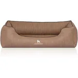 Knuffelwuff Hundebett Tampa Orthopädisch Kunstleder XXL 120 x 85cm Camel