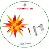 Herrnhuter Stern vom Fachhändler inkl. Netzteil 13 cm Stern LED gelb/ rot Komplett - 13 cm - rot - gelb