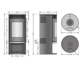 Oranier Rota 2.0 Stahl schwarz/Keramik grappa