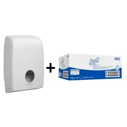 Kimberly-Clark Aktion "Aquarius" Scott Handtuchpapier + Spender 6945 + 6663 , Aktionsset zum Sonderpreis