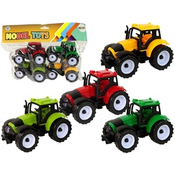 LEAN Toys Spielzeug-Traktor Spielzeug Landmaschinenfahrzeug Spielzeugfahrzeug Spielware Spielspaß bunt