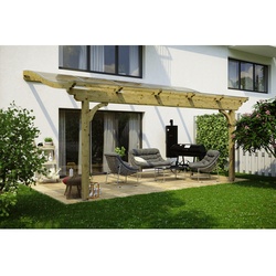 SKANHOLZ Terrassenüberdachung »Verona«, Breite: 541 cm, Dach: Polycarbonat (PC), natur - beige
