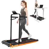 CITYSPORTS Laufband WP8 Walking/Jogging Pad 440W motor mit Steigung 13% MAX (Toolkits,Schmiermittel), Laufbander für Zuhause 1-6km/h mit LED light schwarz