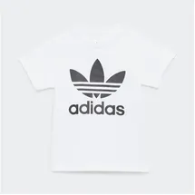 adidas Originals T-Shirt TREFOIL TEE für Babys, sportlicher Schnitt, mit kurzen Ärmeln, mit Knopfleiste weiß 68 EU
