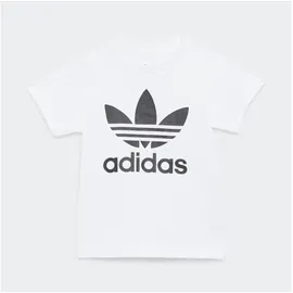 adidas Originals T-Shirt TREFOIL TEE für Babys, sportlicher Schnitt, mit kurzen Ärmeln, mit Knopfleiste weiß 68 EU