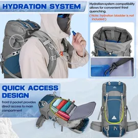 luxuskollektion Trekkingrucksack 60L blau