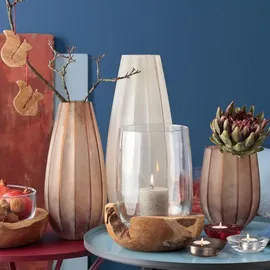 LEONARDO Windlicht Terra Glas Braun