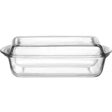 Ritzenhoff & Breker Cucina, Auflaufform mit Glasdeckel rechteckig, 2,8 Liter, Klar, 136258, transparent, Glas, 35 x x cm,
