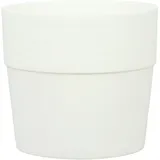 Scheurich Groove 40, Blumentopf/Pflanzkübel, rund, Farbe: Bianco, 38 cm Durchmesser, 35,2 cm hoch, 50,8 l Vol.