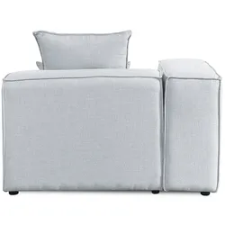 HOME DELUXE Sofa VERONA - Farbe: Hellgrau, Ausführung: Ecksofa Links
