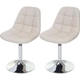 Mendler Drehstuhl HWC-A60 Kunstleder creme
