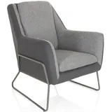 HJH Office Sessel LAGUN Polyester 75 x 72 x 81 cm Hellgrau/Dunkelgrau