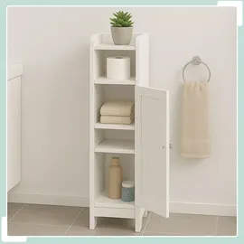 Relaxdays Badezimmerschrank 80 x 18 x 20 cm Weiß