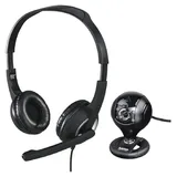 Hama HS-P150 Headset & C200 Webcam Schwarz PC