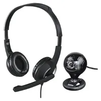 Hama HS-P150 Headset & C200 Webcam Schwarz PC