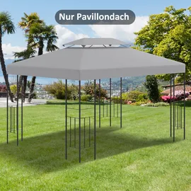 Outsunny Ersatzdach für Gartenpavillon 3 x 4 m Hellgrau