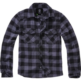 Brandit Textil Checkshirt Kids Black/Grey, 170/176