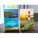 LUMA Aufstellkarte Das Glück beginnt... DIN B6 Schrift, 1 St.