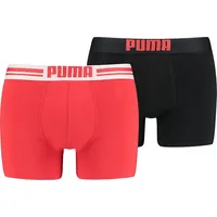 Puma Placed Logo Boxer schwarz/rot M 2er Pack