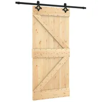 vidaXL Schiebetür rechts 95 x 210 cm Braun/Schwarz
