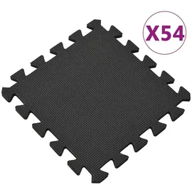 vidaXL Bodenmatten 54 Stk. 4,86 m2 EVA-Schaumstoff Schwarz