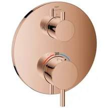 Grohe Atrio Thermostat-Brausebatterie, mit 2-Wege-Umstellung, 24358DA0, Farbe: warm sunset