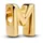 Pandora Buchstabe M Gold 763959C00