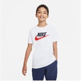 Nike Sportswear Baumwoll­T-Shirt Kinder White/Obsidian/University Red S