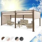 Blumfeldt Pantheon Cortina Rust Pavillon mit Dach 3x6 m 4 Seitenteile