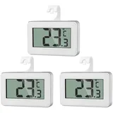 AiQInu 3 Mini Thermometer Kühlschrank Digital, Kühlschrank Thermometer Innen, Gefrierschrank Thermometer, Thermometer mit Frost Alarm