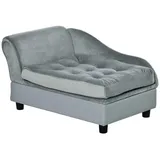 PawHut Hundesofa 76 x 45 x 43 cm grau