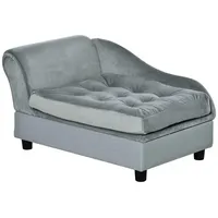 PawHut Hundesofa 76 x 45 x 43 cm grau