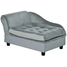 PawHut Hundesofa 76 x 45 x 43 cm grau