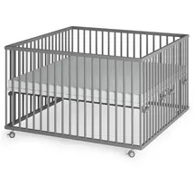 Sämann – Matratze Basic Schlupfsprossen grau Premium | Gr.: 120x120 cm,