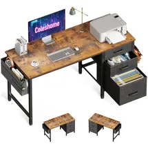 luxuskollektion Schreibtisch mit 3 Stoffschubladen und Aufbewahrungstasche 120x48cm