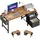 luxuskollektion Schreibtisch mit 3 Stoffschubladen und Aufbewahrungstasche 120x48cm