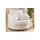 S-Style Drehsessel Ted Bouclé 107 x 94 x 0 cm Weiß drehbar mit Kissen