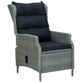 vidaXL Verstellbarer Gartensessel 67 x 94 x 38 cm hellgrau