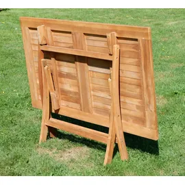 ALEOS. ECHT TEAK Klapptisch 140 x 80 x 77 cm Braun