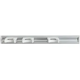 Haug Bürsten Geräteleiste Aluminium 3 Stielhalterungen Weiß