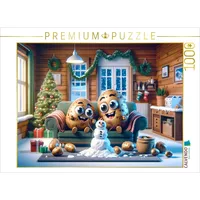 Calvendo Puzzle Winterwunderland daheim: Kartoffelige Schneefreuden 1000 Teile Lege-Größe