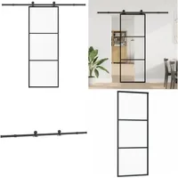 Vidaxl - Schiebetür mit Beschlag 76x205 cm ESG-Glas & Aluminium