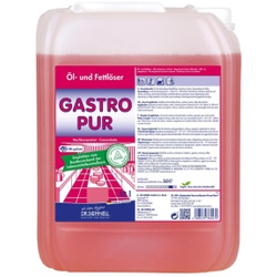 Dr. Schnell Fettlöser GASTRO PUR, Geruchsneutral, Hochwirksamer Öl- und Fettlöser für alle Lebensmittel verarbeitenden Betrieben, 10 Liter - Kanister