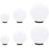 6 Stk. LED-Gartenleuchten-Set Kugelförmig 20/30/40 cm PMMA