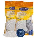 Lyra Pet 2 x 15 Liter Lyra Pet® White Cat Katzenstreu mit Babypuderduft + Geschenk