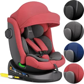 XOMAX Kindersitz 360° drehbar mit Isofix, ECE R129, 0–36 kg, verstellbar, neigbar, atmungsaktiver Bezug, 5-Punkt-Gurt, Top Tether, Autokindersitz für...