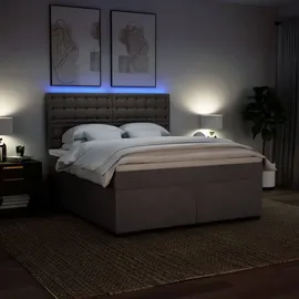 vidaXL Boxspringbett 180 x 200 cm Taupe