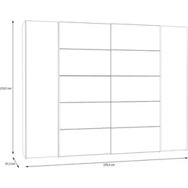 Forte Narago 270 x 210 x 61 cm schwarz/weiß